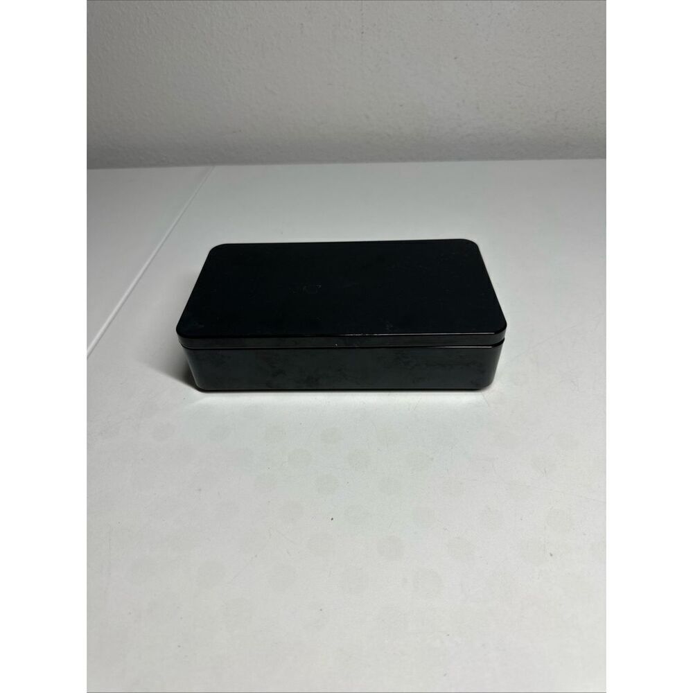 Vintage Black Tin Box Solid Plastic 7,75” x4,5” Made in USA